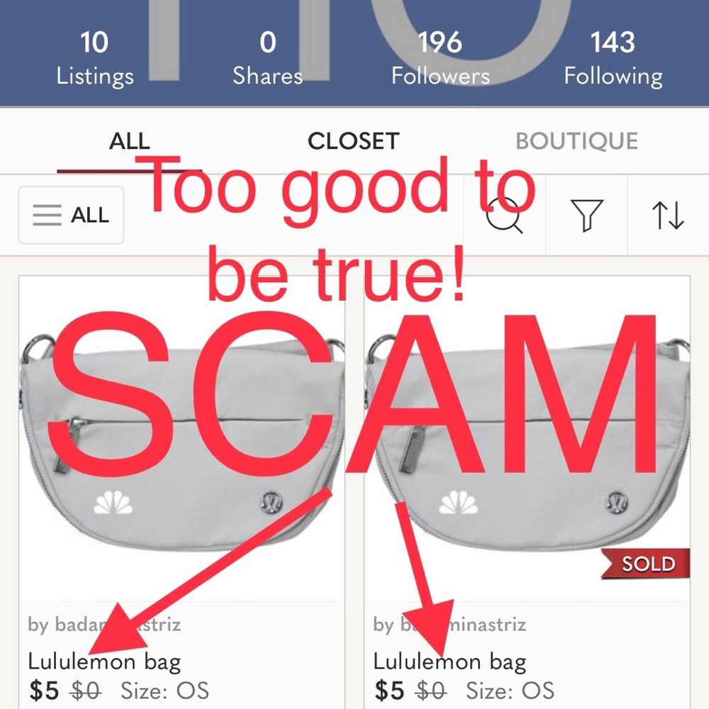 LULULEMON SCAMMERS - DO NOT BUY THIS LISTING - Picture 2 of 13